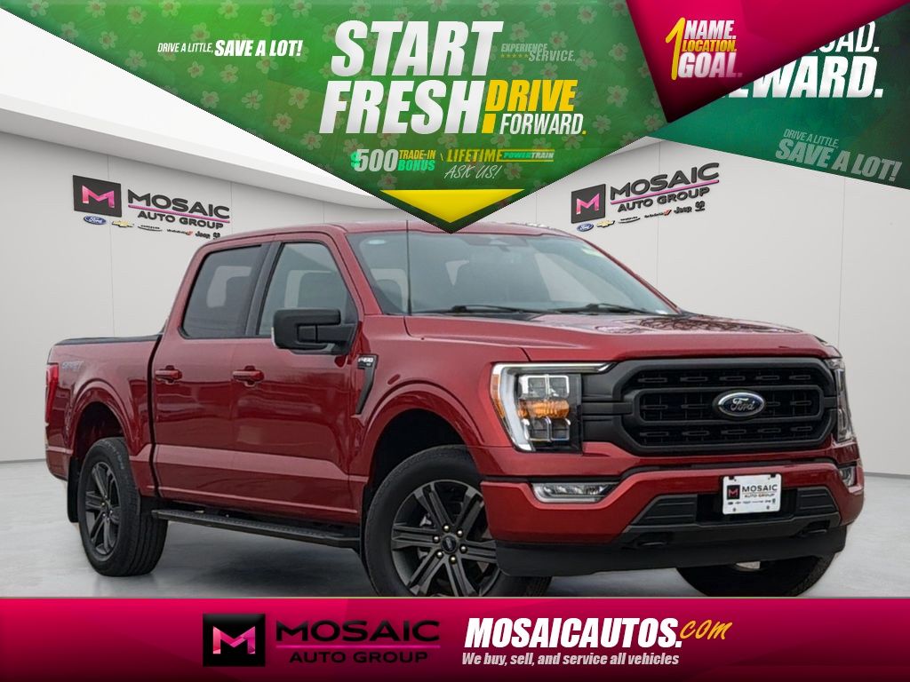 Hot Pepper Red Metallic Tinted Clearcoat 2023 Ford F-150 XLT SuperCrew 4WD Pickup Truck Four-Wheel Drive Automatic
