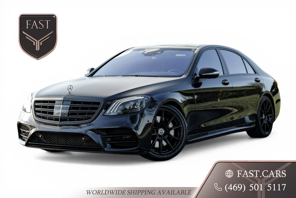 Black 2018 Mercedes-Benz S-Class S 560 RWD Sedan Rear-Wheel Drive 9-Speed Automatic