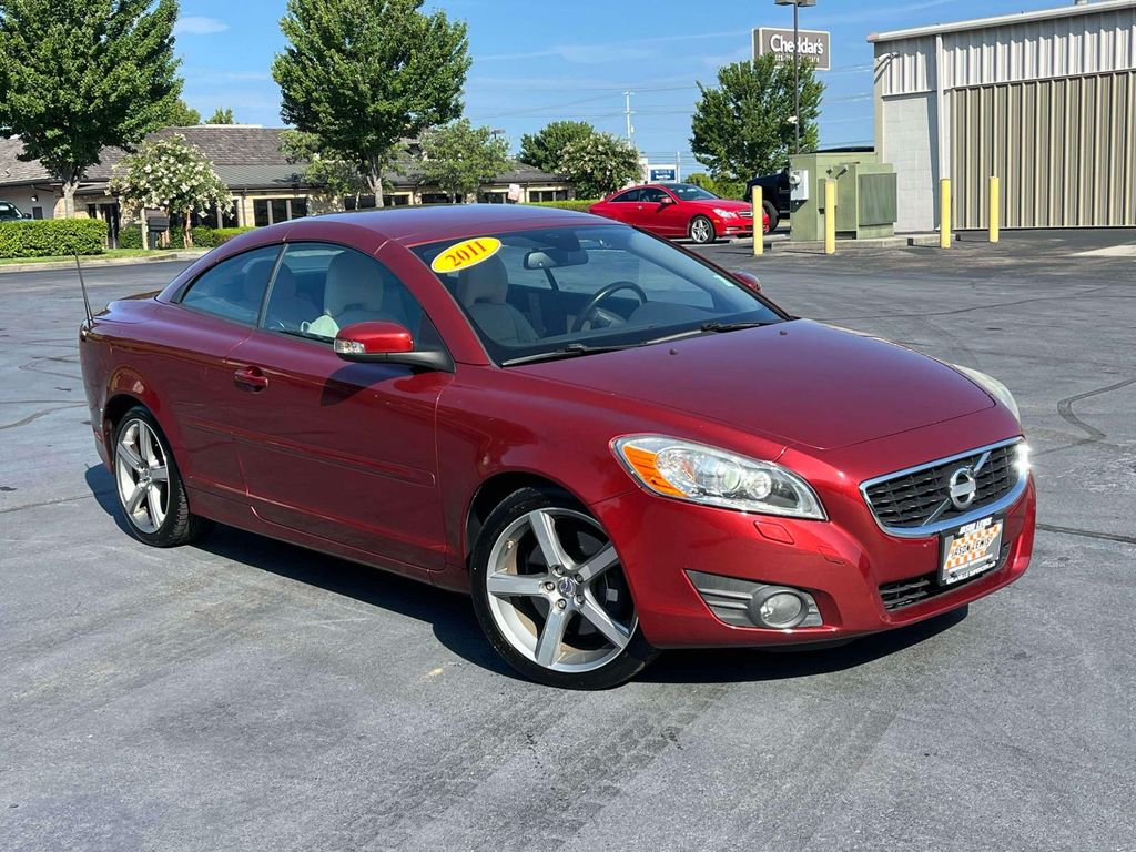 Flamenco Red Metallic 2011 Volvo C70 Convertible Front-Wheel Drive 5-Speed Automatic