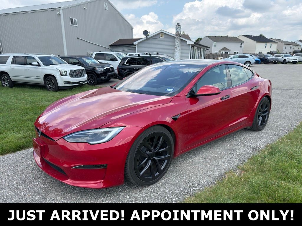 Red Multi-Coat 2022 Tesla Model S Plaid AWD Sedan All-Wheel Drive 1-Speed Automatic