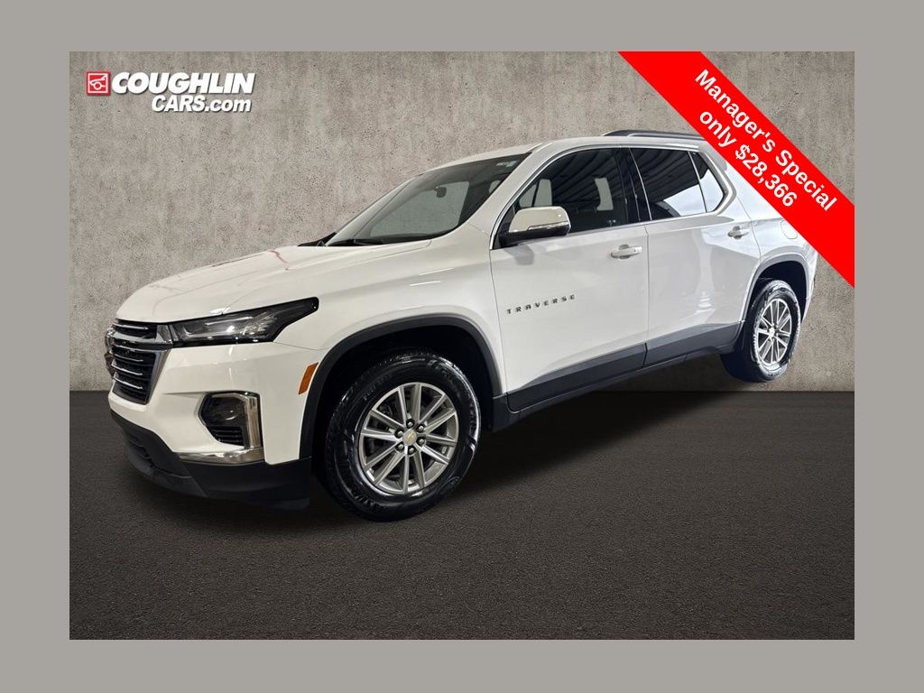 Summit White 2023 Chevrolet Traverse LT Cloth AWD SUV / Crossover Four-Wheel Drive 9-Speed Automatic