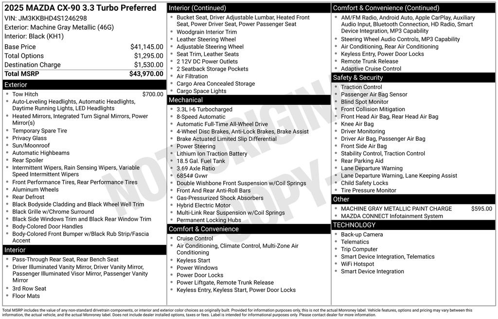 2025 Mazda CX-90 Preferred Package's photo