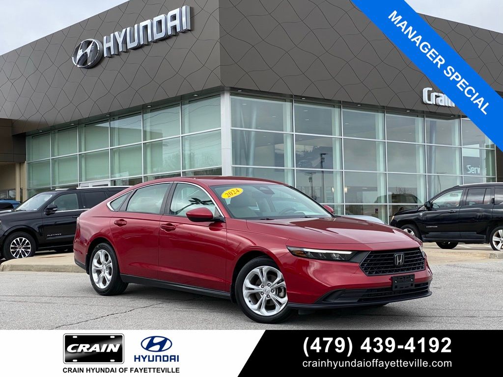 Radiant Red Metallic 2024 Honda Accord LX FWD Sedan Front-Wheel Drive Continuously Variable Transmission