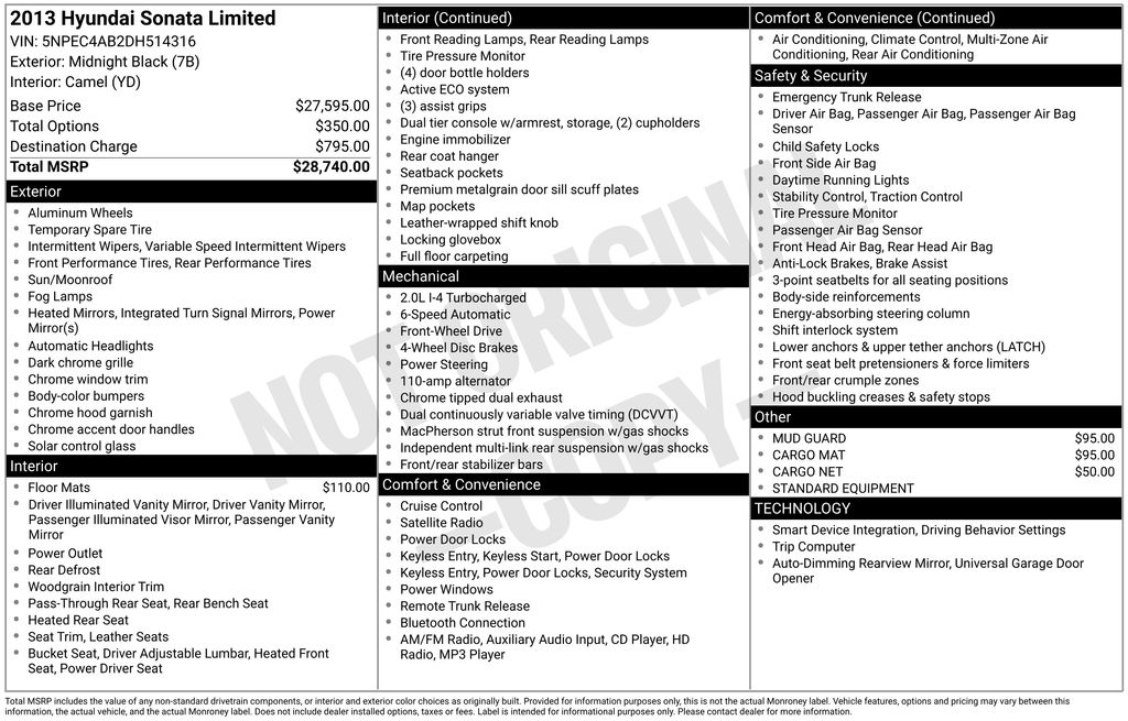 2013 Hyundai Sonata Limited 2.0T