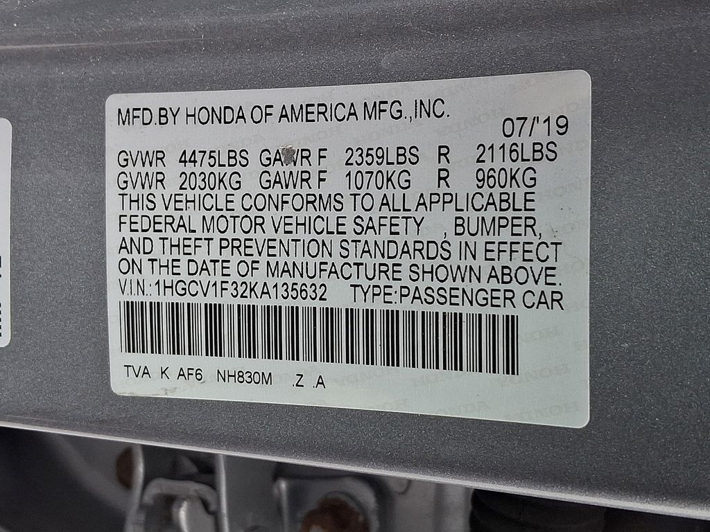 2019 Honda Accord Sport Silver at Honda North