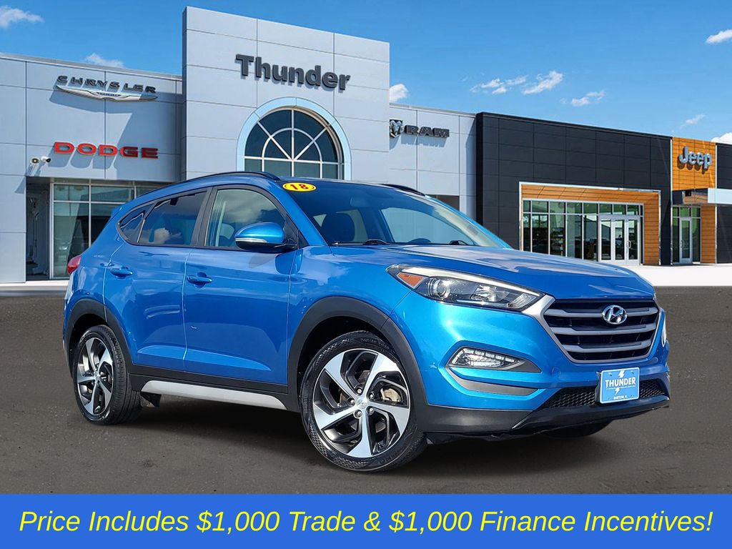 Caribbean Blue 2018 Hyundai Tucson 1.6T Value FWD SUV / Crossover Front-Wheel Drive 7-Speed Automatic