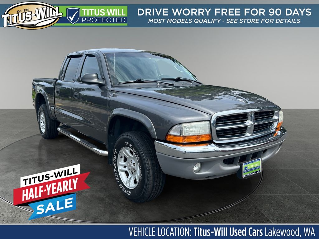 Gray (Graphite Metallic) 2004 Dodge Dakota SLT Quad Cab 4WD Pickup Truck Four-Wheel Drive 5-Speed Automatic