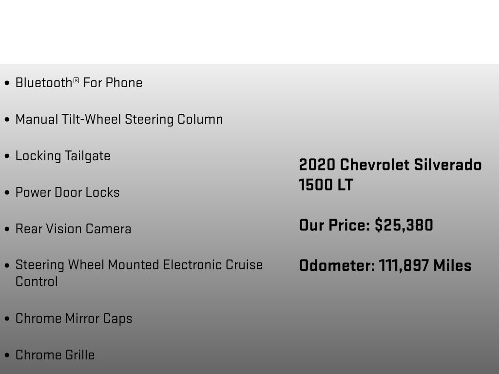 2020 Chevrolet Silverado 1500 LT Black at Phil Fitts Ford