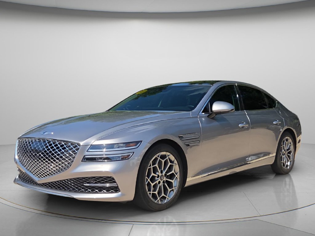 Silver 2022 Genesis G80 Sedan Rear-Wheel Drive 8-Speed Automatic