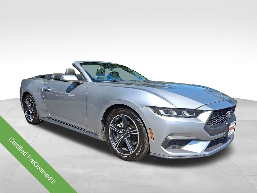 Silver Metallic 2024 Ford Mustang Convertible Rear-Wheel Drive Automatic