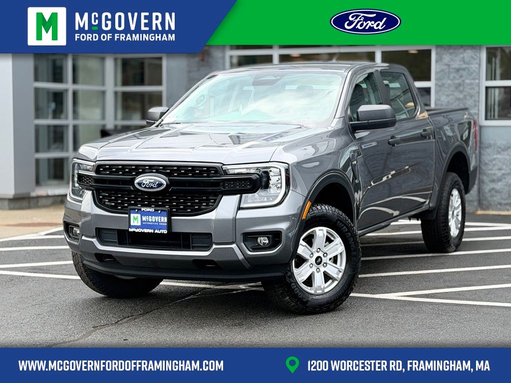 Gray Metallic 2025 Ford Ranger XL SuperCrew 4WD Pickup Truck Four-Wheel Drive Automatic