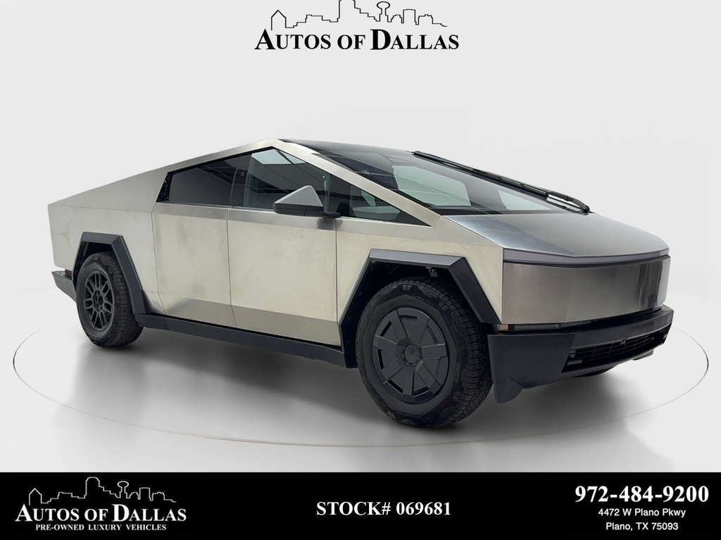 Silver 2025 Tesla Cybertruck Pickup Truck All-Wheel Drive 1-Speed Automatic