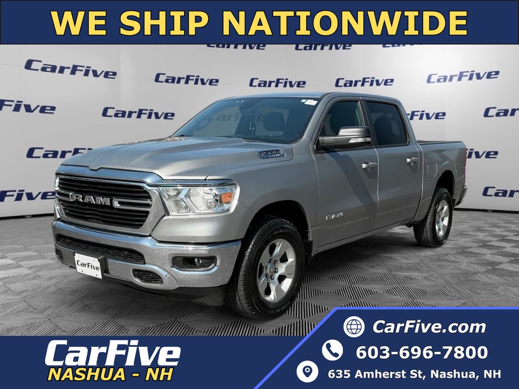 Billet Silver Metallic Clearcoat 2021 RAM 1500 Big Horn Crew Cab 4WD Pickup Truck Four-Wheel Drive 8-Speed Automatic