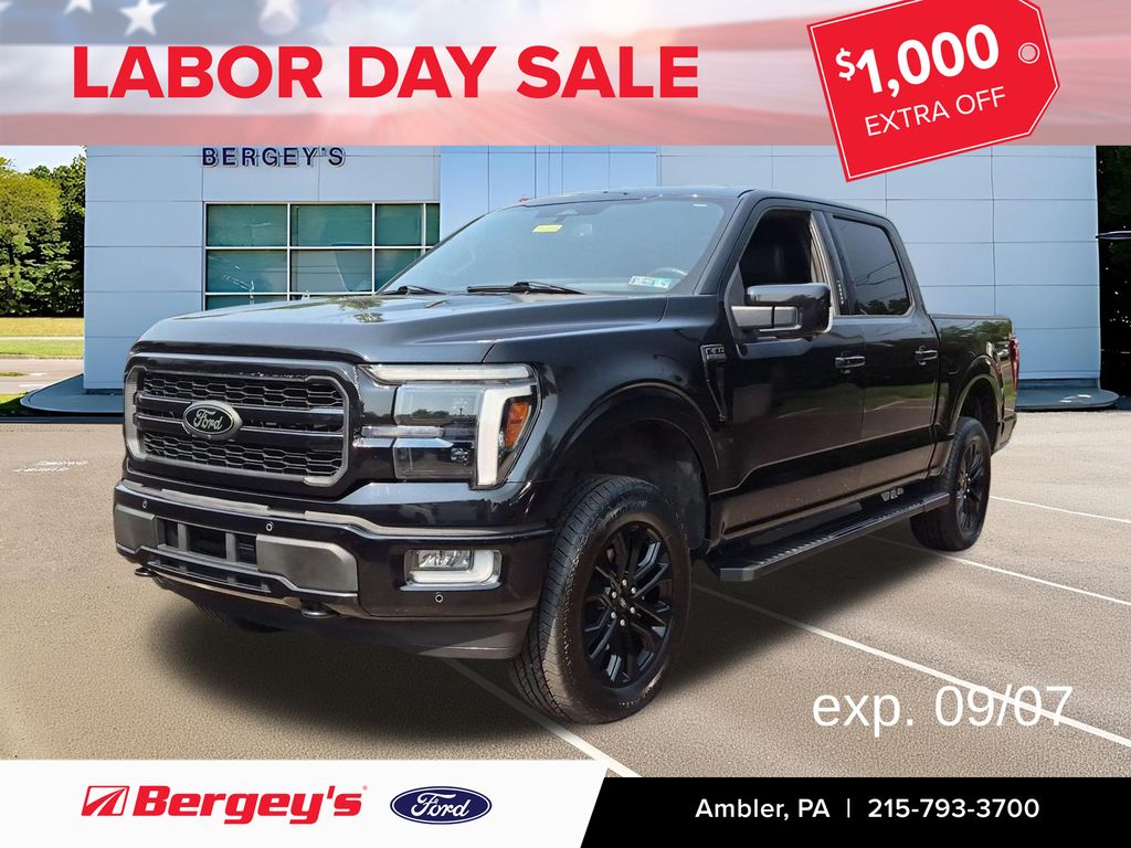 Agate Black Metallic 2024 Ford F-150 Pickup Truck Four-Wheel Drive 10-Speed Automatic