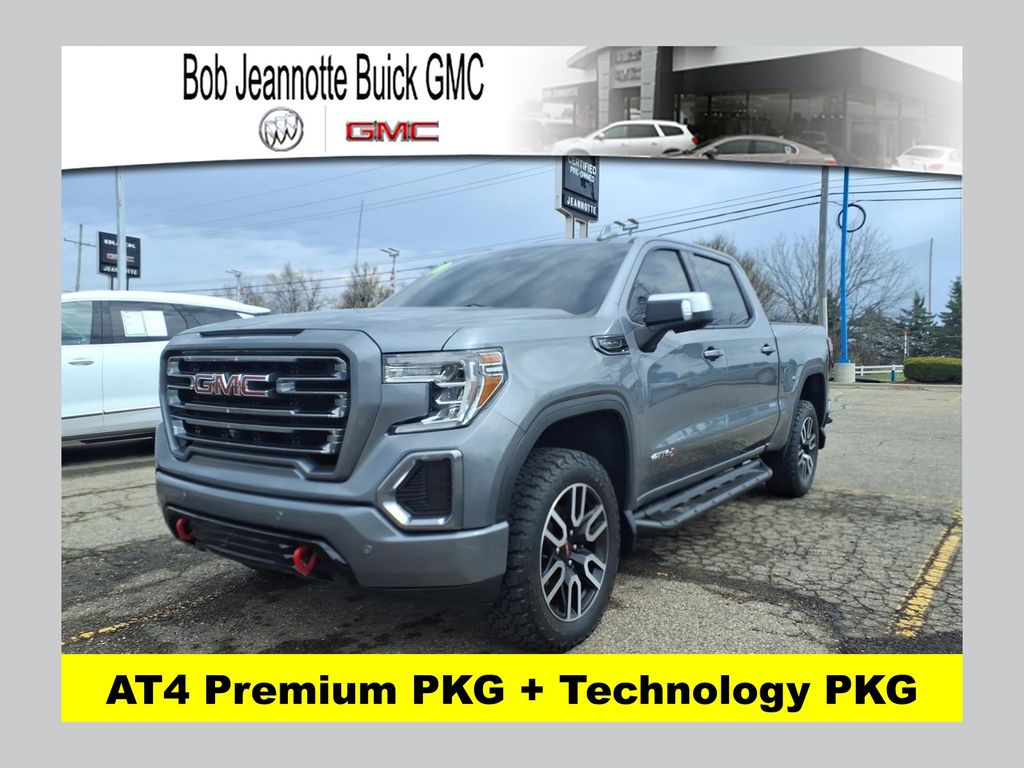 Gray (Steel Metallic) 2019 GMC Sierra 1500 AT4 Crew Cab 4WD Pickup Truck Four-Wheel Drive 8-Speed Automatic