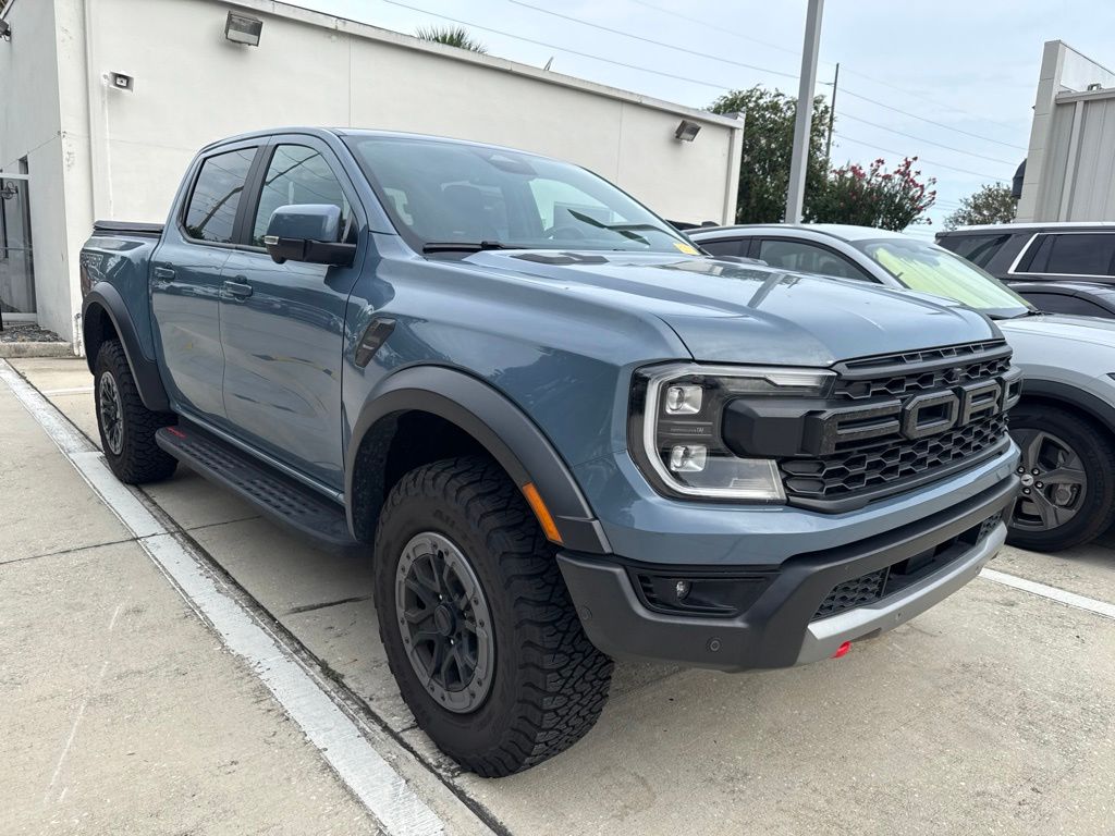 Blue (Azure Gray Metallic) 2024 Ford Ranger Pickup Truck Four-Wheel Drive Automatic