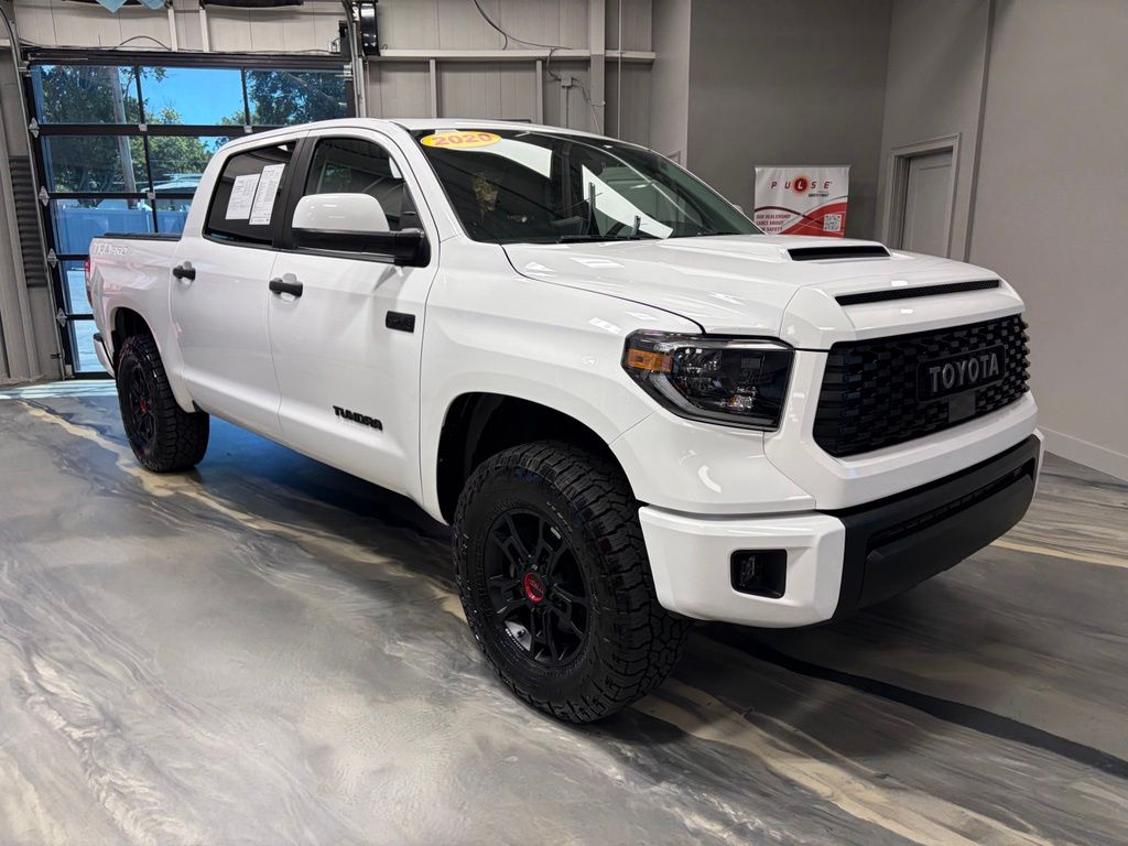 Super White 2020 Toyota Tundra Pickup Truck Four-Wheel Drive 6-Speed Automatic