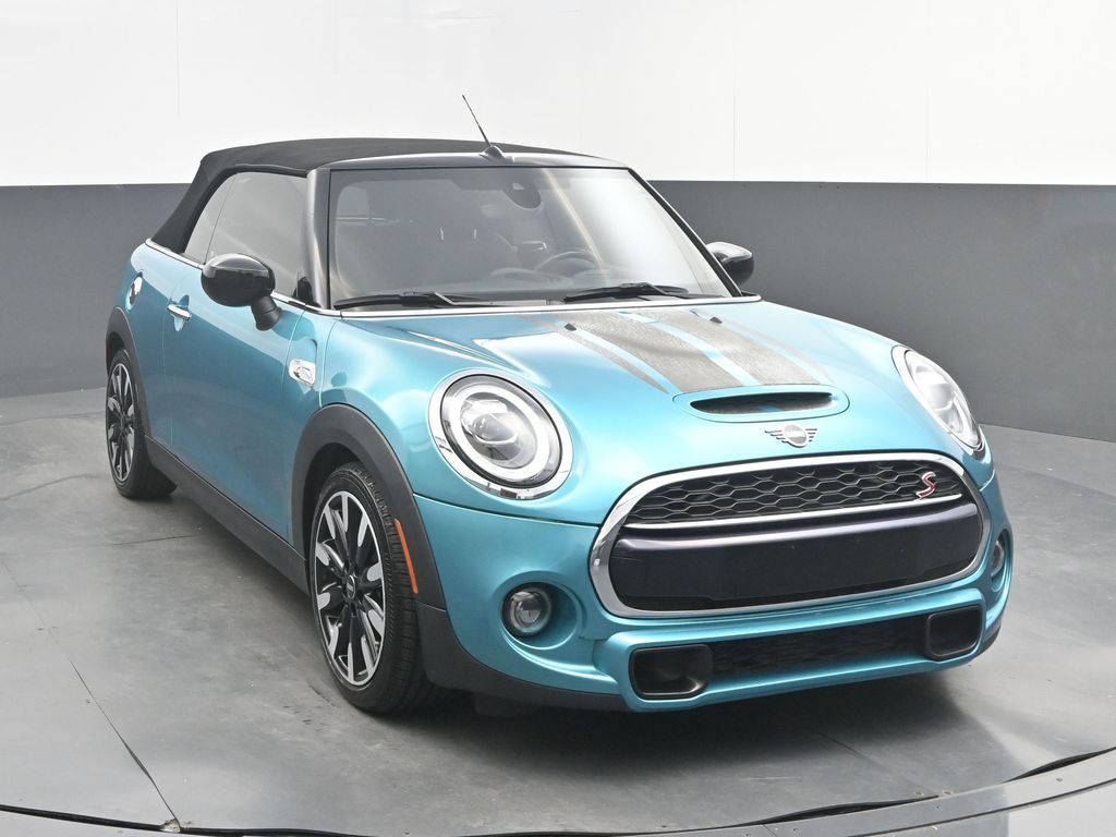 Teal (Caribbean Aqua Metallic) 2021 MINI Cooper Convertible Front-Wheel Drive 7-Speed Automatic