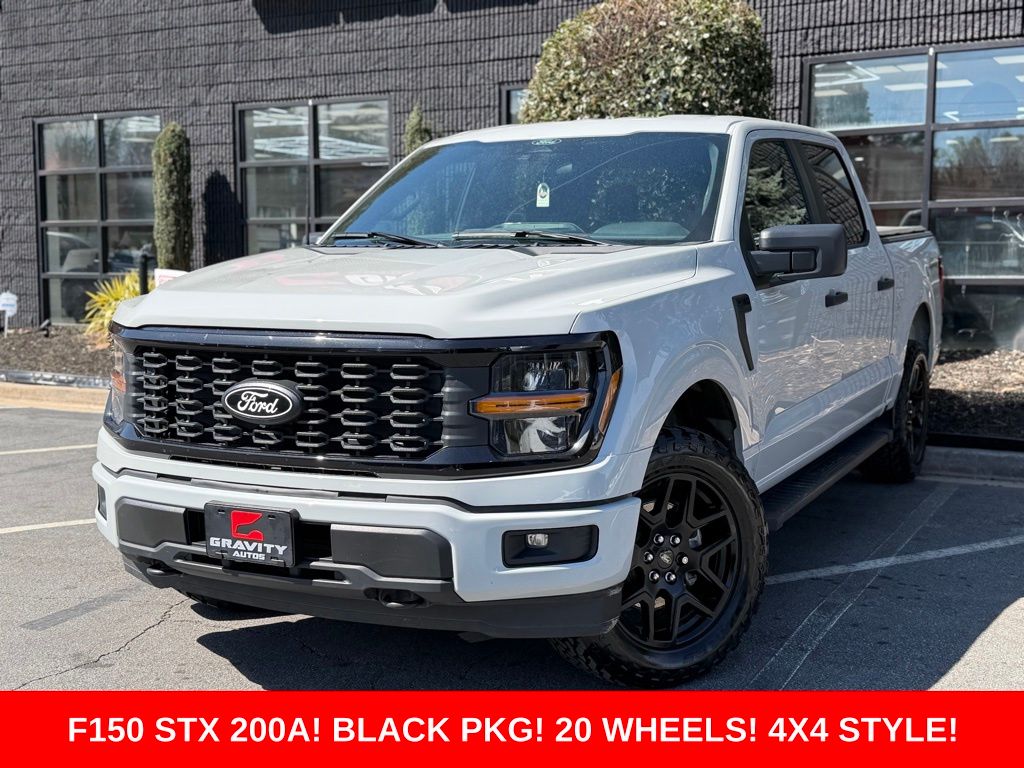 Gray 2024 Ford F-150 STX SuperCrew 4WD Pickup Truck Four-Wheel Drive Automatic