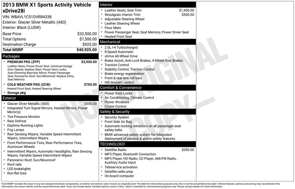 2013 BMW X1 xDrive28i