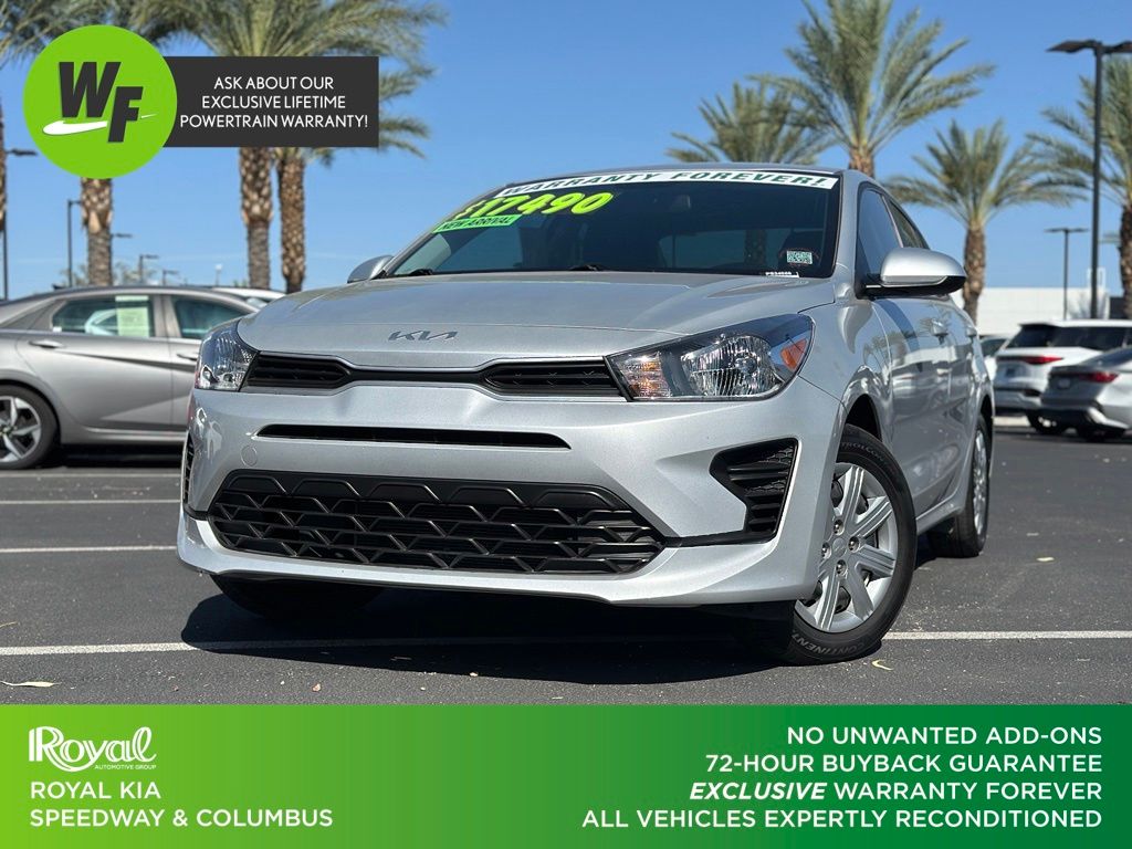 Silky Silver 2023 Kia Rio Sedan Front-Wheel Drive Continuously Variable Transmission