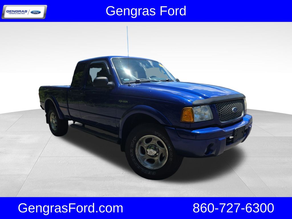 Sonic Blue Clearcoat Metallic 2003 Ford Ranger Pickup Truck Four-Wheel Drive 5-Speed Automatic