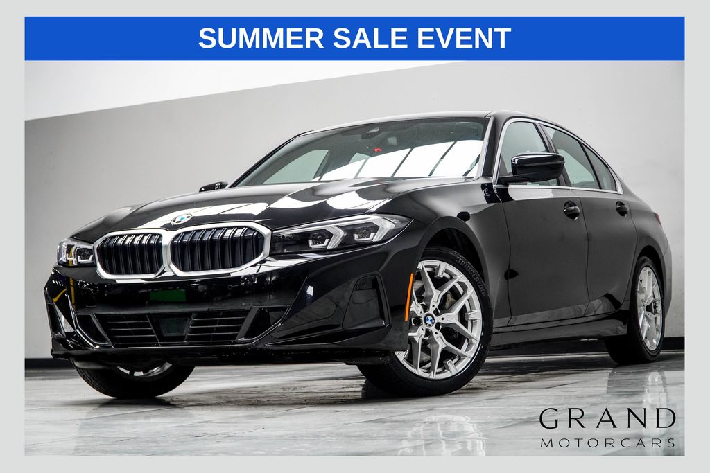 Jet Black 2025 BMW 3 Series Sedan Rear-Wheel Drive 8-Speed Automatic