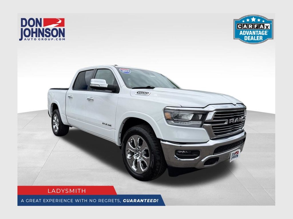Bright White Clearcoat 2022 RAM 1500 Pickup Truck Four-Wheel Drive 8-Speed Automatic
