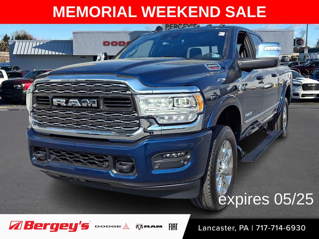 Patriot Blue Pearlcoat 2024 RAM 3500 Limited Crew Cab 4WD Pickup Truck Four-Wheel Drive 6-Speed Automatic