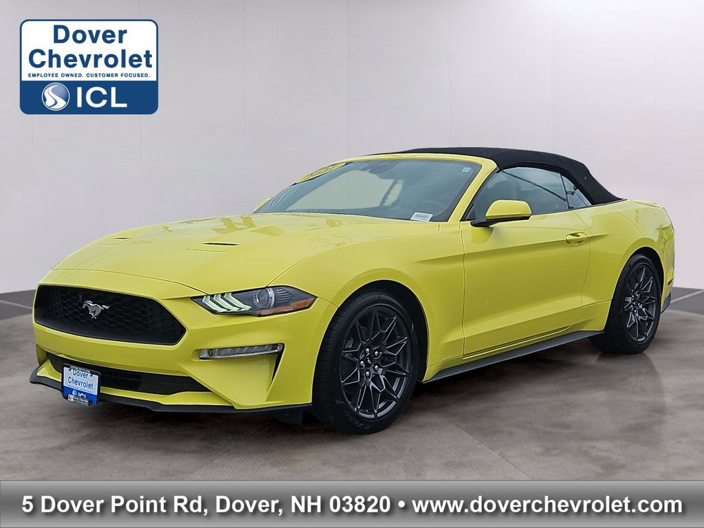 Yellow 2021 Ford Mustang Convertible Rear-Wheel Drive Automatic