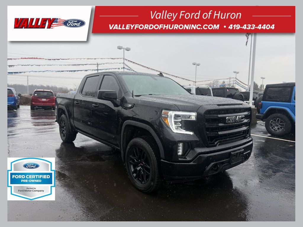 Onyx Black 2021 GMC Sierra 1500 Elevation Crew Cab 4WD Pickup Truck Four-Wheel Drive 8-Speed Automatic