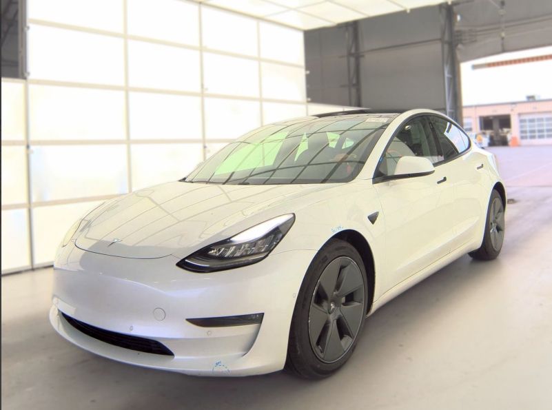 White 2021 Tesla Model 3 Sedan All-Wheel Drive 1-Speed Automatic
