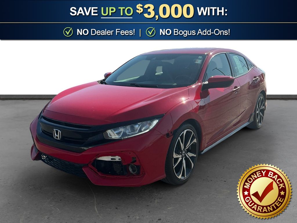 Red 2019 Honda Civic Hatchback Sport FWD Hatchback Front-Wheel Drive Continuously Variable Transmission
