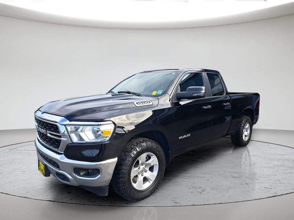 Diamond Black Crystal Pearlcoat 2023 RAM 1500 Big Horn Quad Cab 4WD Pickup Truck Four-Wheel Drive 8-Speed Automatic