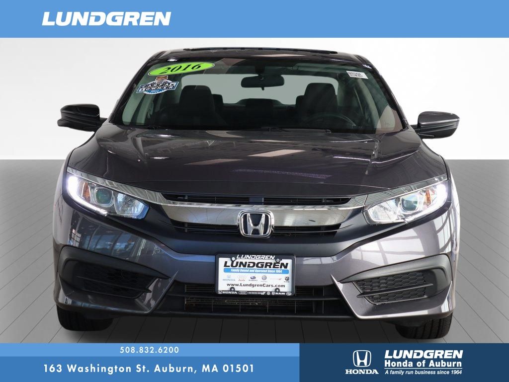 Certified 2016 Honda Civic EX with VIN 19XFC2F77GE224563 for sale in Auburn, MA