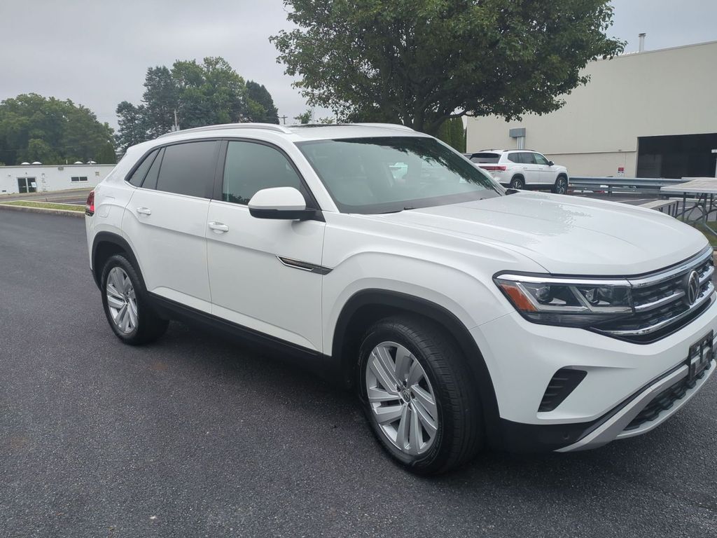 Pure White 2023 Volkswagen Atlas Cross Sport SUV / Crossover All-Wheel Drive 8-Speed Automatic