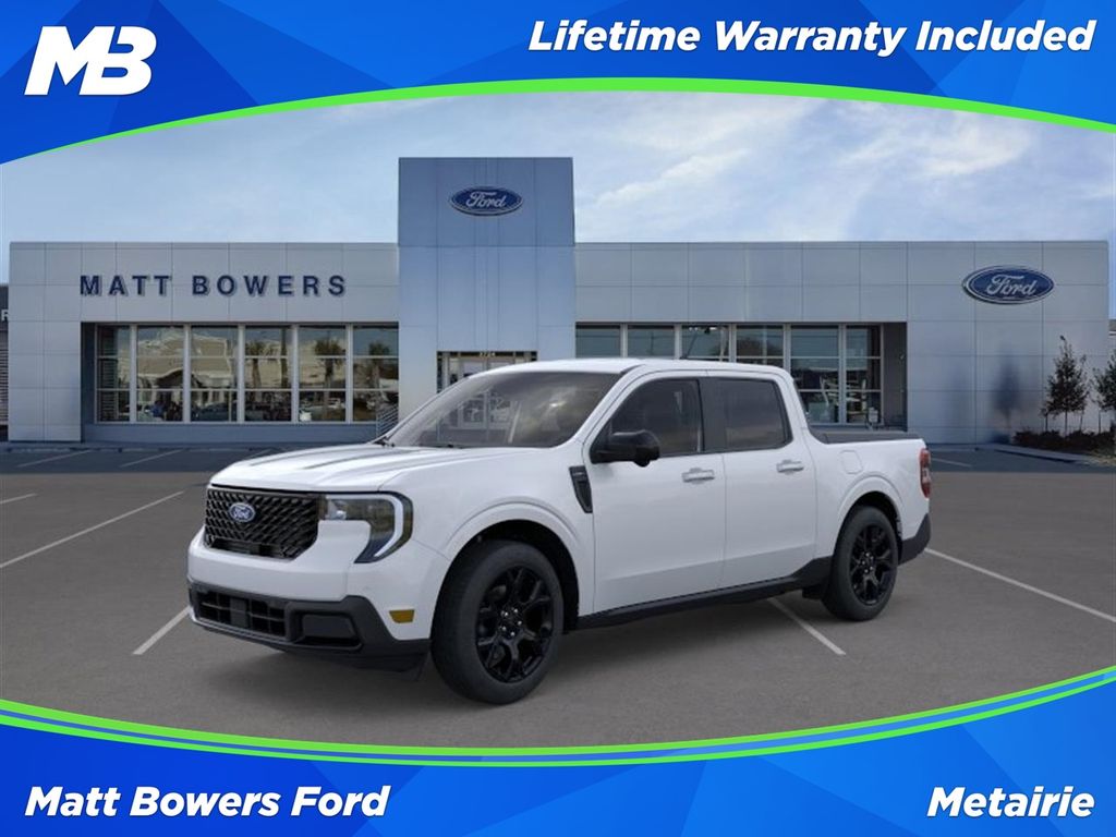 Oxford White 2026 Ford Maverick Lariat SuperCrew AWD Pickup Truck All-Wheel Drive Continuously Variable Transmission