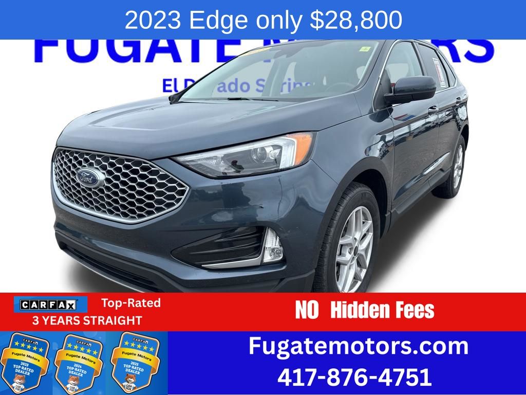 Blue Metallic 2023 Ford Edge SUV / Crossover All-Wheel Drive 8-Speed Automatic