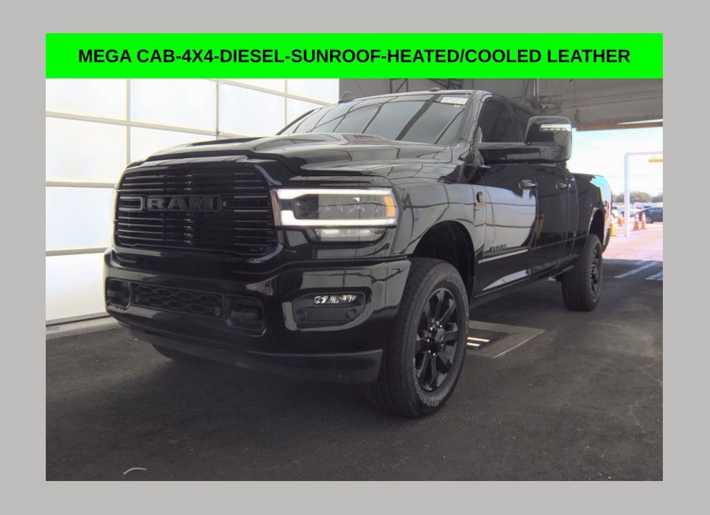 Diamond Black Crystal Pearlcoat 2024 RAM 2500 Pickup Truck Four-Wheel Drive 6-Speed Automatic