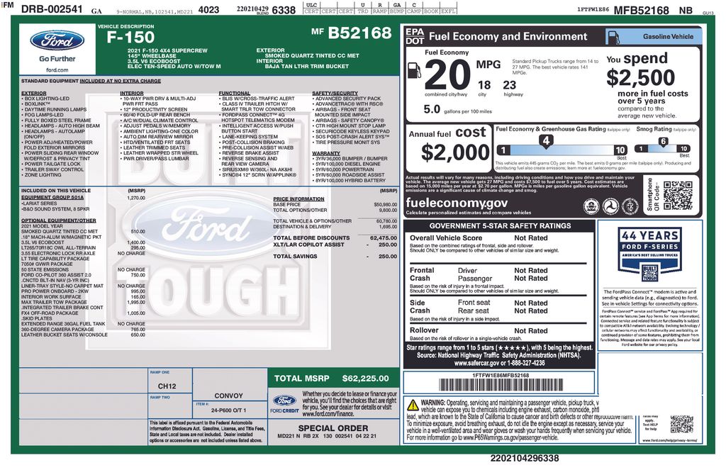 Certified Used 2021 Blue Ford Lariat image 4
