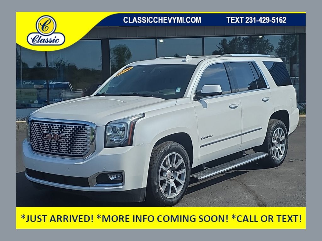 White Frost Tricoat 2016 GMC Yukon Denali 4WD SUV / Crossover Four-Wheel Drive 8-Speed Automatic