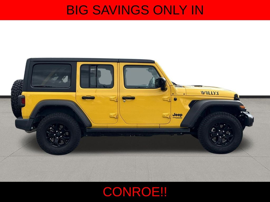 2021 Jeep Wrangler Unlimited Willys Yellow at Ross Downing Chevrolet