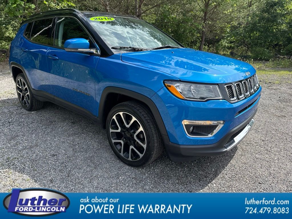 Laser Blue Pearlcoat 2018 Jeep Compass SUV / Crossover Four-Wheel Drive 9-Speed Automatic