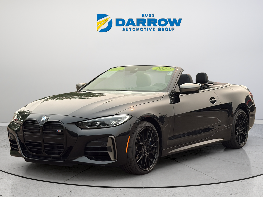 Black Sapphire Metallic 2022 BMW 4 Series Convertible All-Wheel Drive 8-Speed Automatic