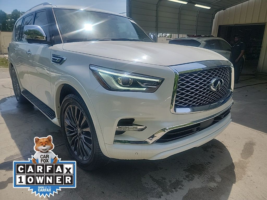 Moonstone White 2024 INFINITI QX80 Sensory 4WD SUV / Crossover All-Wheel Drive 7-Speed Automatic