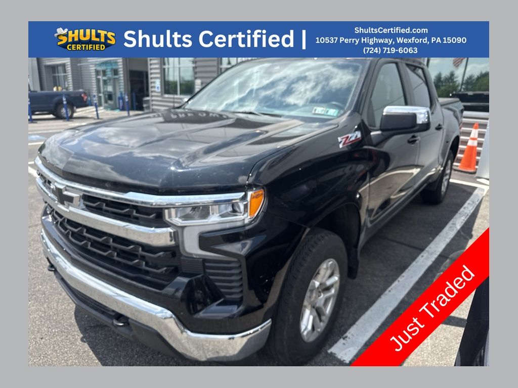 Black 2025 Chevrolet Silverado 1500 Pickup Truck Four-Wheel Drive Automatic