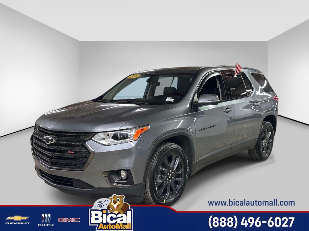 Gray (Satin Steel Metallic) 2021 Chevrolet Traverse RS AWD SUV / Crossover Four-Wheel Drive 9-Speed Automatic