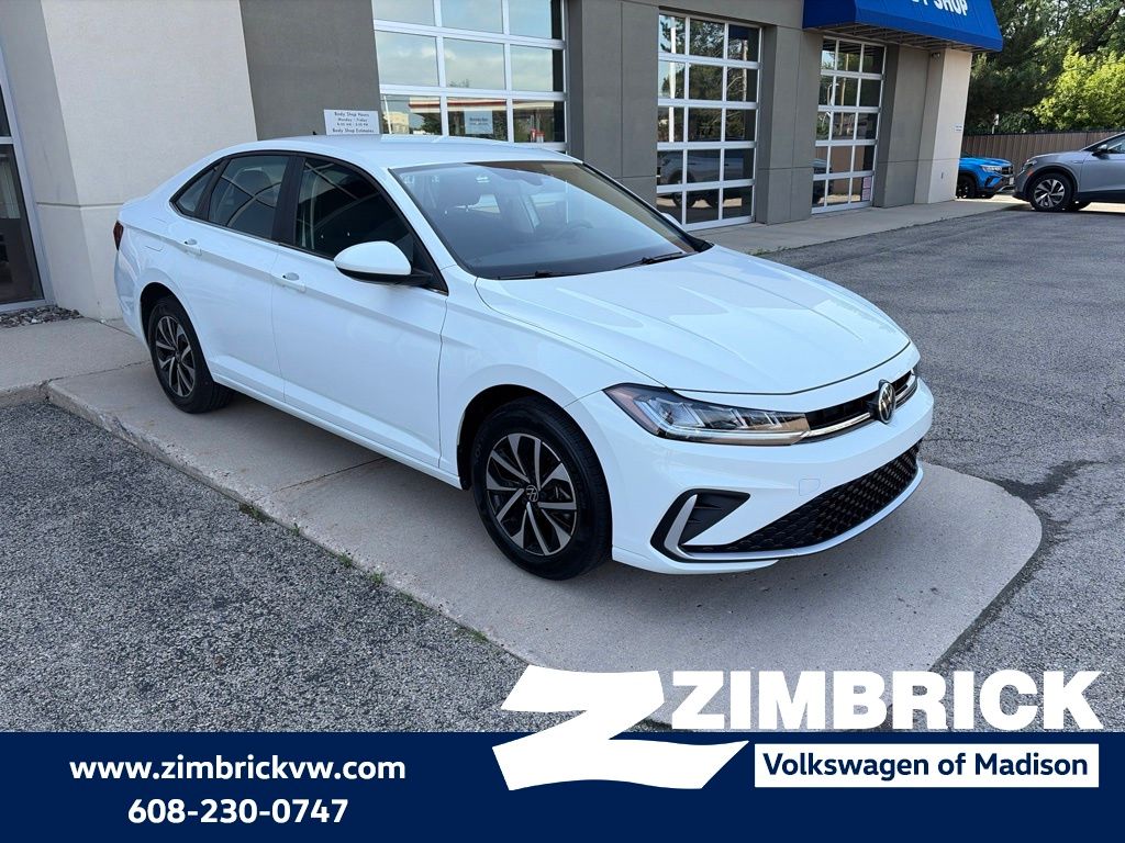 Pure White 2025 Volkswagen Jetta S FWD Sedan Front-Wheel Drive 8-Speed Automatic
