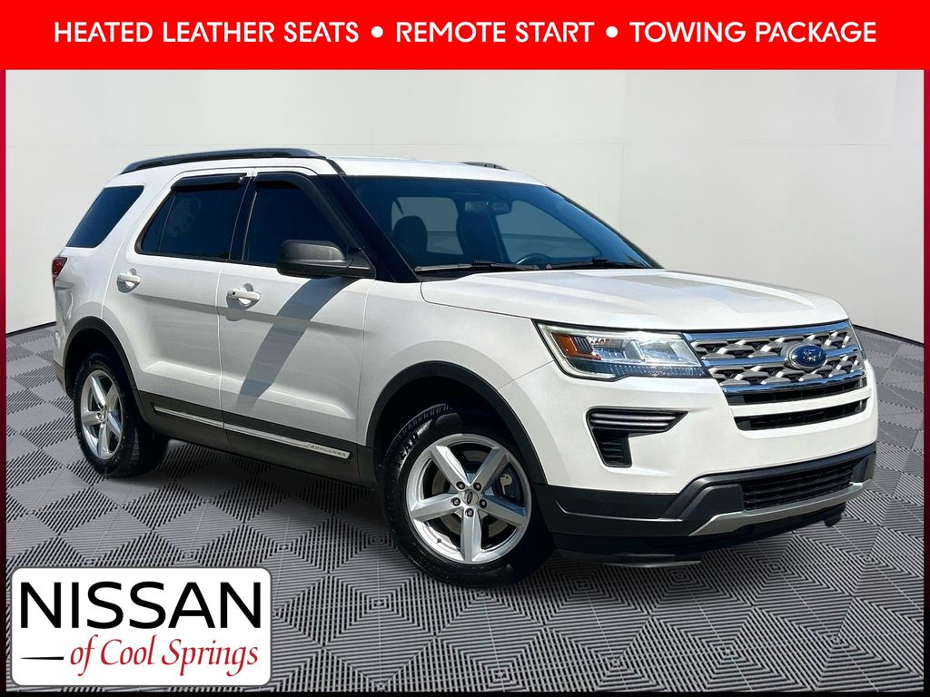 White Platinum Clearcoat Metallic 2018 Ford Explorer SUV / Crossover Front-Wheel Drive 6-Speed Automatic