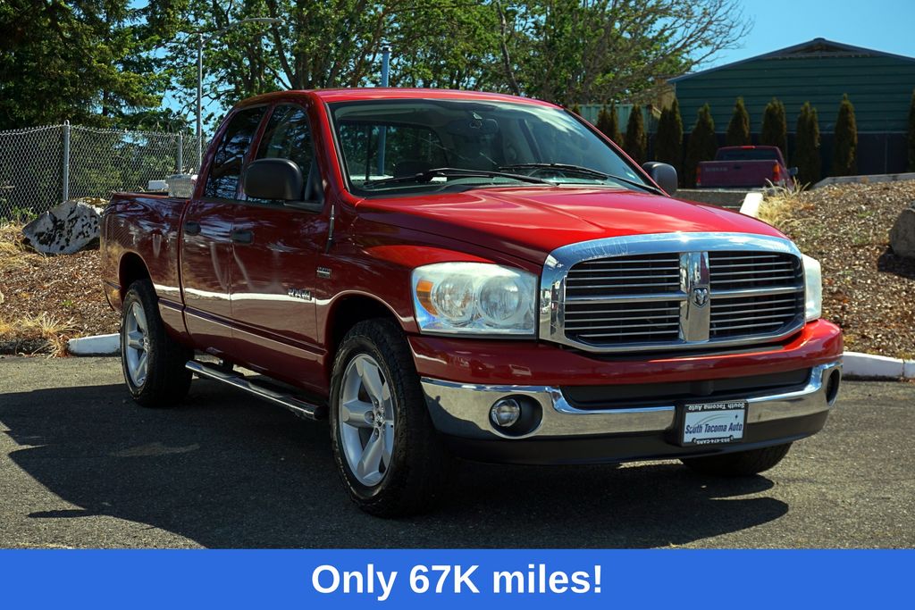Inferno Red Crystal Pearlcoat 2008 Dodge RAM 1500 SLT Quad Cab RWD Pickup Truck Rear-Wheel Drive 5-Speed Automatic
